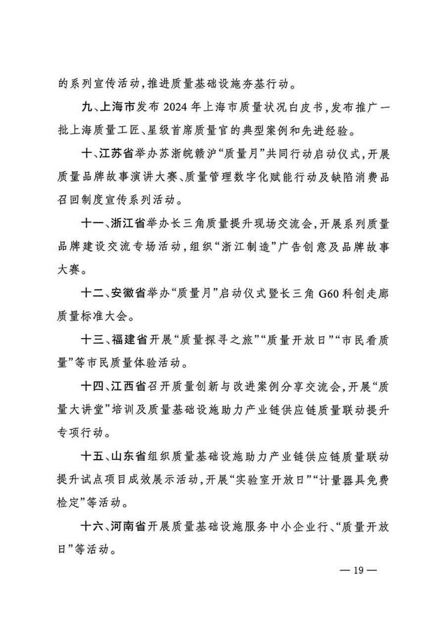 中國質(zhì)量檢驗(yàn)協(xié)會關(guān)于轉(zhuǎn)發(fā)《關(guān)于開展2024年全國“質(zhì)量月”活動的通知》的函(質(zhì)檢協(xié)函〔2024〕116號)